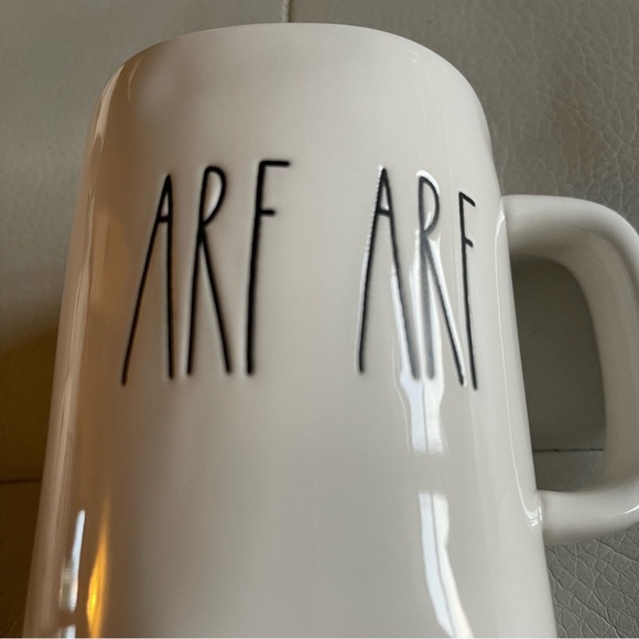 Rae Dunn Artisan Collection ARF ARF Puppy Dog Coffee Mug Cup rare NWT - Picture 6 of 6